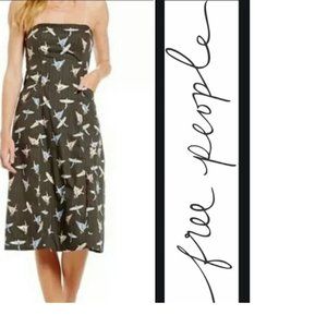 Free People Parrots Pin Striped Dress Sunshine Of My Love Size 10